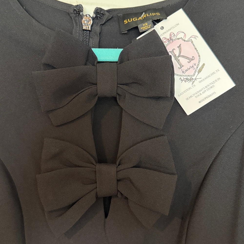 Black Bow Mini Dress